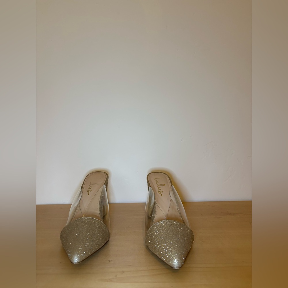 Gold Glitter Women's Heels by Lulus